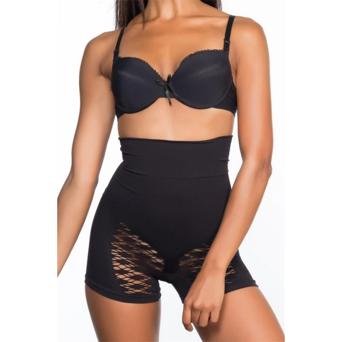 Amora Secret  Siyah Mı Emay 2064 Popo Açık Fantezi Boxer Korse