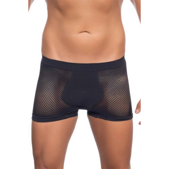 Siyah Mı Emay Fileli Soft Erkek Boxer | Şık ve Kalit