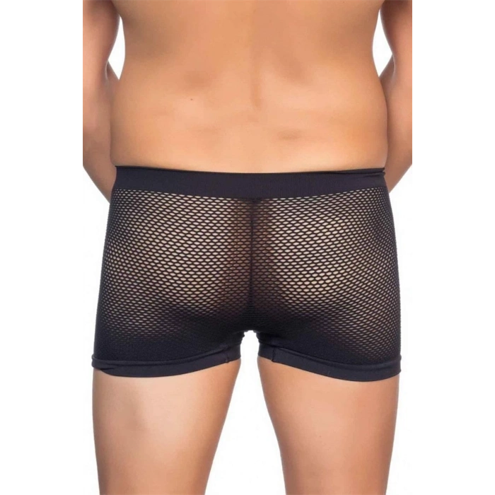 Siyah Mı Emay Fileli Soft Erkek Boxer | Şık ve Kalit