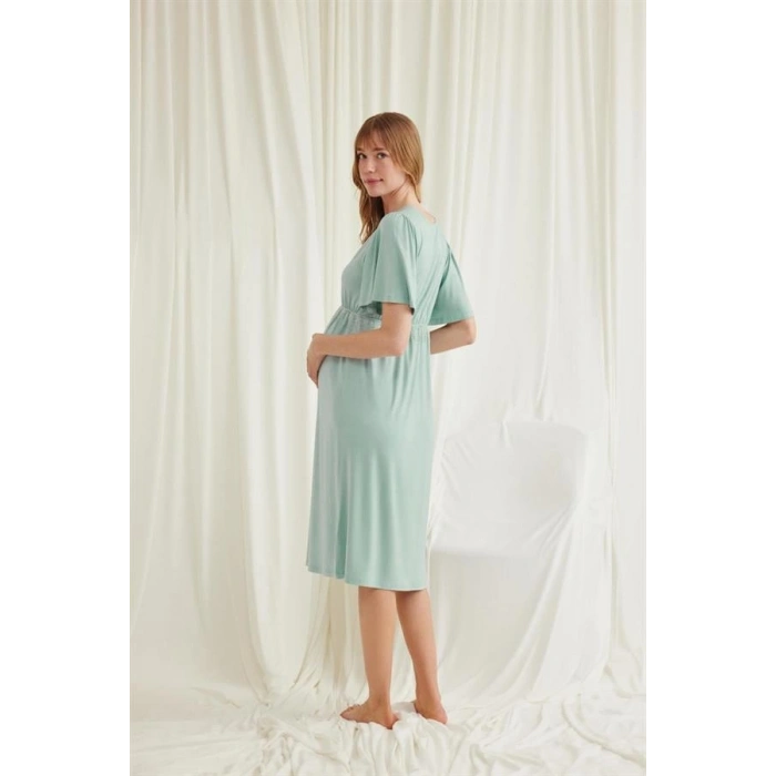 AMORA SECRET DANTELLI ÖNÜ DÜĞMELI HAMILE LOHUSA VISKON GECELIK