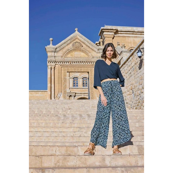 AMORA SECRET ETNIK DESENLI ALT ÜST TAKIM