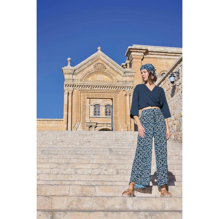 AMORA SECRET ETNIK DESENLI ALT ÜST TAKIM