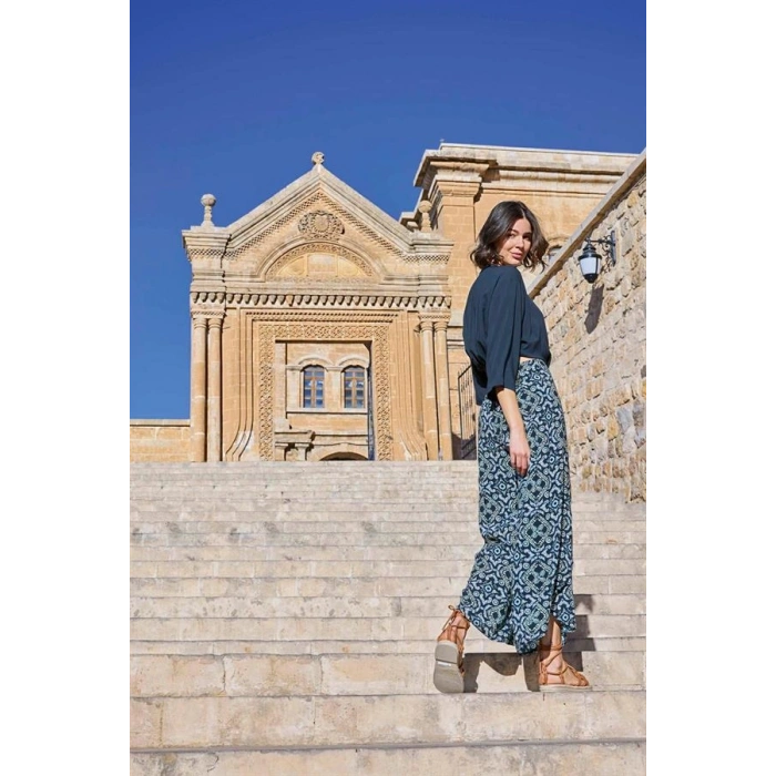 AMORA SECRET ETNIK DESENLI ALT ÜST TAKIM