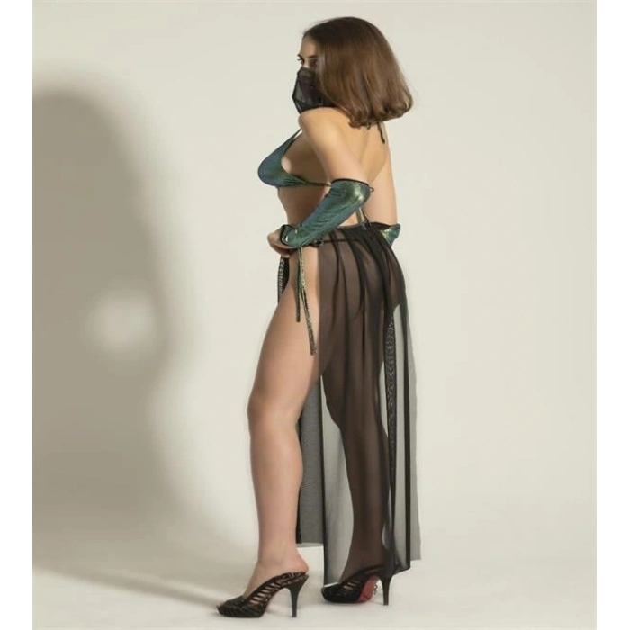 AMORA SECRET BAYAN SÜTYEN, MASKE, ELDIVEN, ETEK VE STRING TAKIM