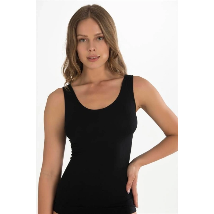 AMORA SECRET GENIŞ ASKILI SIYAH RIBANA ATLET