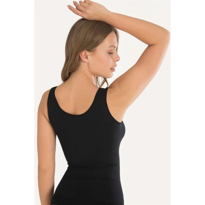 AMORA SECRET GENIŞ ASKILI SIYAH RIBANA ATLET