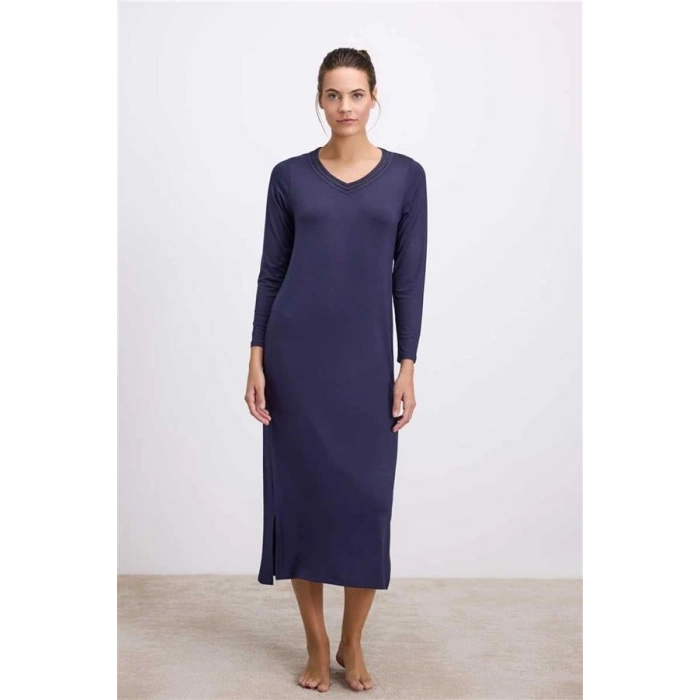 AMORA SECRET KADIN UZUN KOLLU V YAKA GECELIK ()