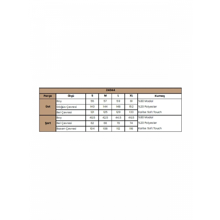 AMORA SECRET KISA KOLLU BISIKLET YAKA ALT ÜST TAKIM