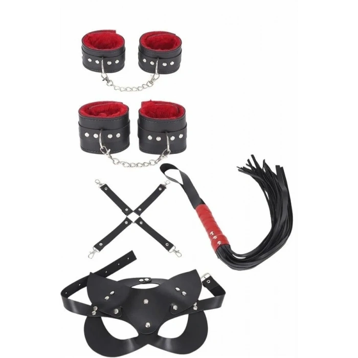 ÖZEL TASARIM  4LÜ KOL BACAK KIRBAÇ MASKE DERI AKSESUAR SET