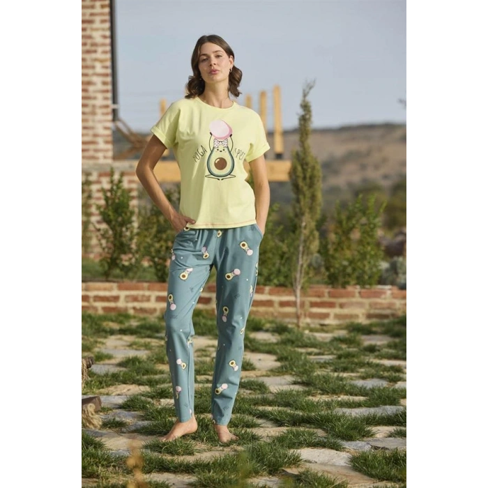 ÖZEL TASARIM  DESENLİ VE BASKILI YOGA SPORT PİJAMA TAKIMI