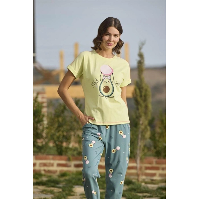 ÖZEL TASARIM  DESENLİ VE BASKILI YOGA SPORT PİJAMA TAKIMI