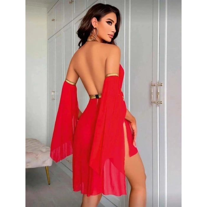AMORA SECRET ÖZEL TASARIM KIRMIZI DANSÖZ KOSTÜMÜ