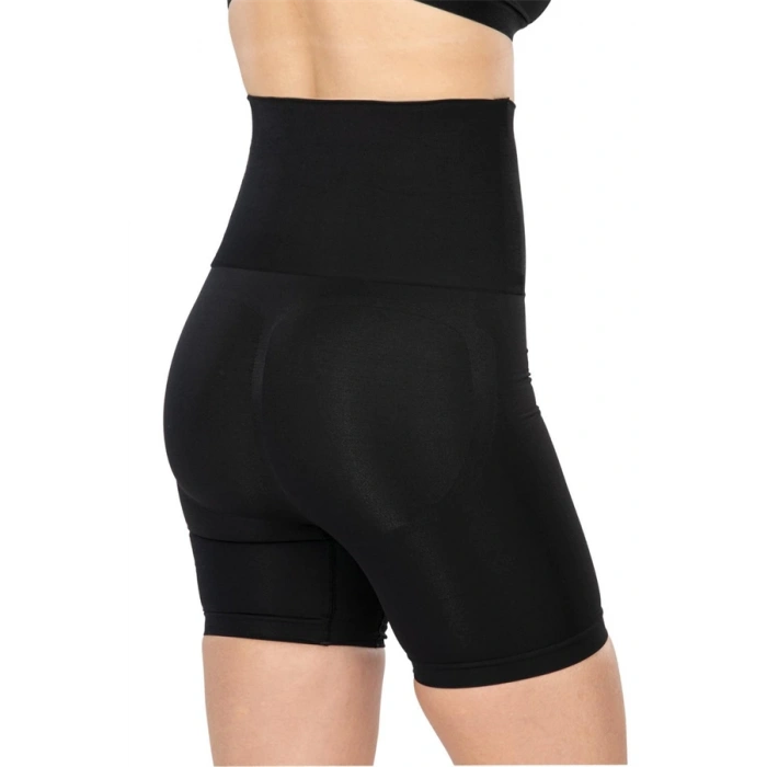 AMORA SECRET SIYAH MI EMAY ÖNÜ DANTELLI YÜKSEK BEL BOXER KORSE