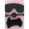 Amora Secret  Gözlük Ağız Topu İp Üçlü Deri Harness Set Kadın İç Giyim Zarif Görünüm