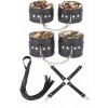 Amora Secret  Deri Leoparlı 4lü Harness Set Kadın İç Giyim Özel Gün