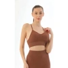 Amora Secret Kahve Mı Emay Soft Seamless Ripli Tayt Yoga Takımı