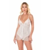 Amora Secret  Ekru Jakarlı Bodysuit Gecelik
