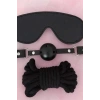 Amora Secret Gözlük Ağız Topu İp Üçlü Deri Harness Set