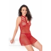 Amora Secret  Kırmızı Kısa Tül Gecelik