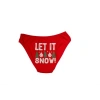 Amora Secret  Kırmızı Yılbaşı Desenli Let İt Snow Pamuklu Külot