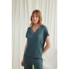 Amora Secret Kısa Kollu V Yakalı Dantelli Pijama Takımı | Şık ve Kalit