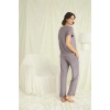 Amora Secret  Kısa Kollu V Yakalı Dantelli Pijama Takımı