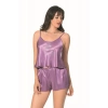 Amora Secret  Lila Saten Babydoll Şort Takımı