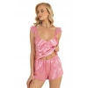 Pembe Saten Saten İç Giyim Pembe