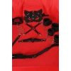 Amora Secret  Siyah İçi Tüylü Maske,kol,bacak,ağız Topu,kırbaç,tasma Set