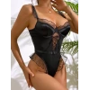 Amora Secret  Siyah Tül İşlemeli Fantezi Body