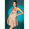 Amora Secret  Somon Askılı Degajeli Fantezi Mini Elbise