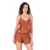 Tarçın Saten Saten Babydoll