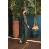 Amora Secret  Uzun Kollu Önü Düğmeli V Yaka Pijama Takımı