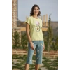 AMORA SECRET DESENLI VE BASKILI YOGA SPORT KAPRI TAKIMI