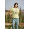 AMORA SECRET DESENLI VE BASKILI YOGA SPORT PIJAMA TAKIMI