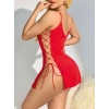 AMORA SECRET KIRMIZI YANLARI IP DETAYLI FANTEZI GECELIK