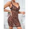 AMORA SECRET LEOPAR DESENLI SIRT DEKOLTELI FANTEZI GECELIK