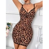 AMORA SECRET LEOPAR DESENLI SIRT DEKOLTELI FANTEZI GECELIK
