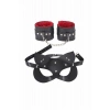 AMORA SECRET MASKE VE KELEPÇE DERI HARNESS FANTEZI SET