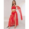 AMORA SECRET ÖZEL TASARIM KIRMIZI FANTEZI DANSÇI KOSTÜMÜ