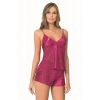 ÖZEL TASARIM  VİŞNE SATEN BABYDOLL ŞORT TAKIMI
