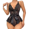 AMORA SECRET SIYAH DANTEL IŞLEMELI KURDELALI FANTEZI TÜL BABYDOLL