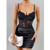 AMORA SECRET Amora Si̇Yah Kolsuz İ Dantelli̇ Çi̇Çek Desenli̇ Fantezi̇ Elbi̇Se