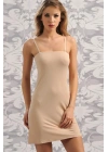 Mikropolyamid Kumaşlı Askıları Çıkabilen Straplez Kısa Elbise Altı Kombinezon