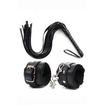 Amora Secret  Deri Bileklik Kırbaç Harness Set Kadın İç Giyim Rahat Kullanım