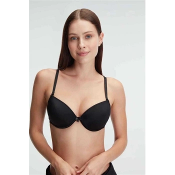 Amora Secret  Balenli Destekli Dolgulu Askıları Çıkabilen İnce Mideli Günlük Klasik T-shirt Sütyeni