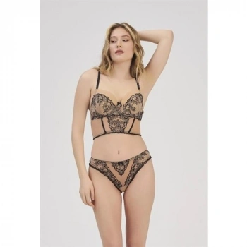 Amora Secret Moonlıght Desteksiz Flok Baskılı Takım