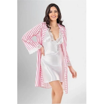 Amora Secret  2 Li Kısa Sabahlık Takımı Desenli