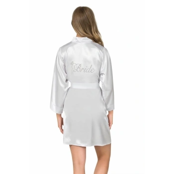 Amora Secret  Ekru Kısa Saten Bride Sabahlık