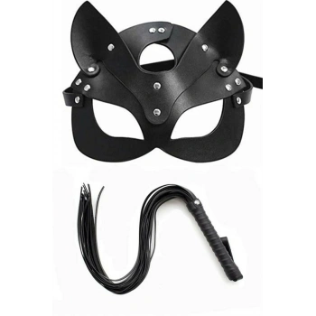 Amora Secret  Kırbaç Maske Deri İkili Takım